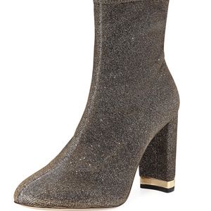 Michael Kors Mandy Glitter Stretch-Knit Ankle Boot
